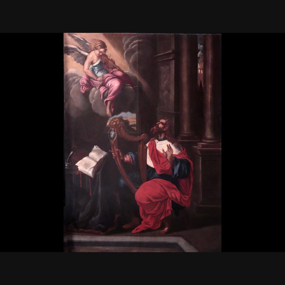 David che suona l'arpa.....