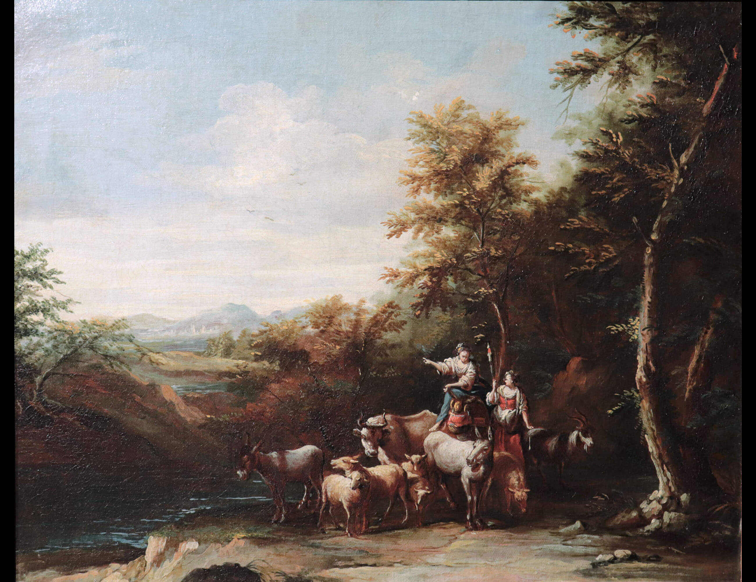 Paesaggio con contadine ed armenti