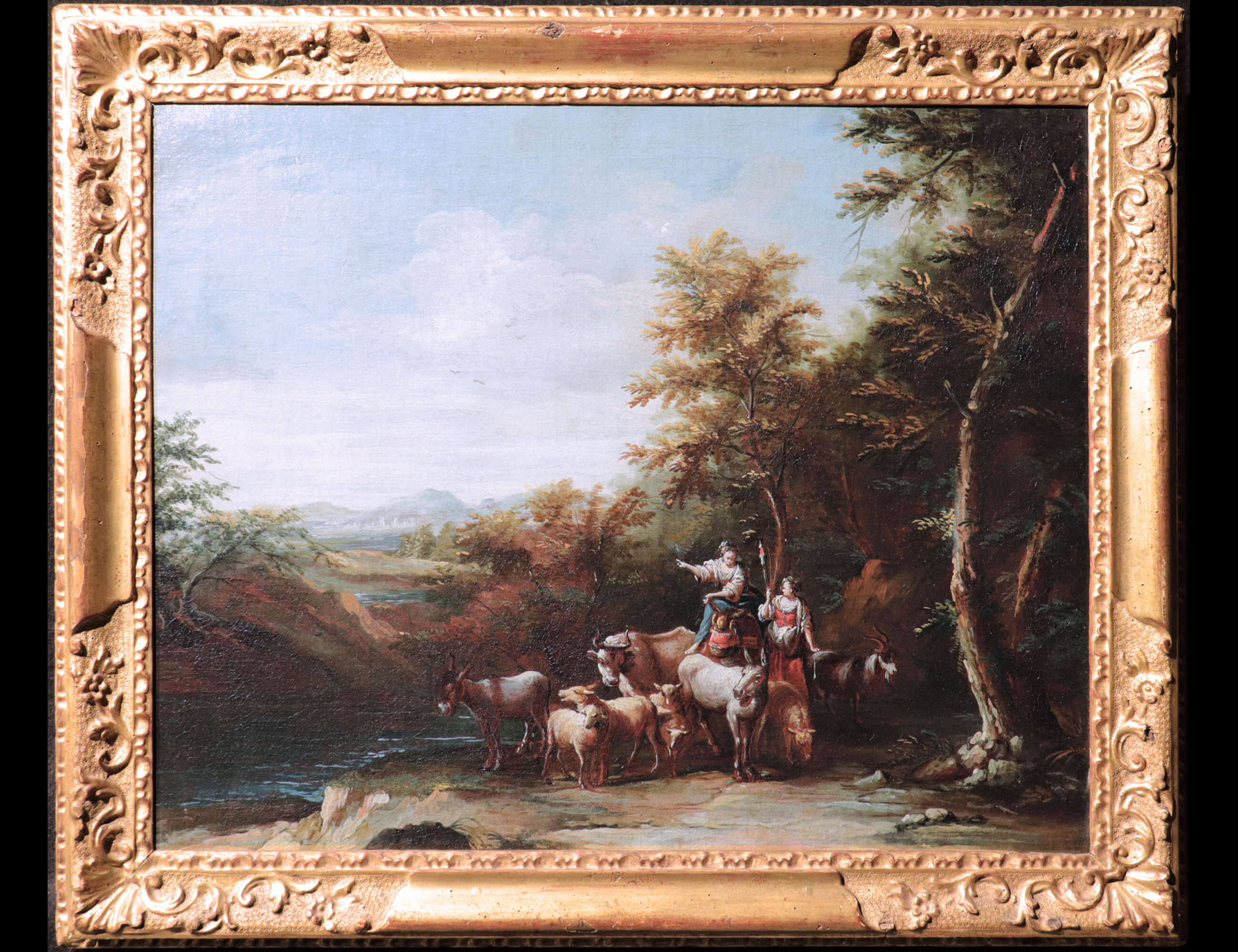 Paesaggio con contadine ed armenti